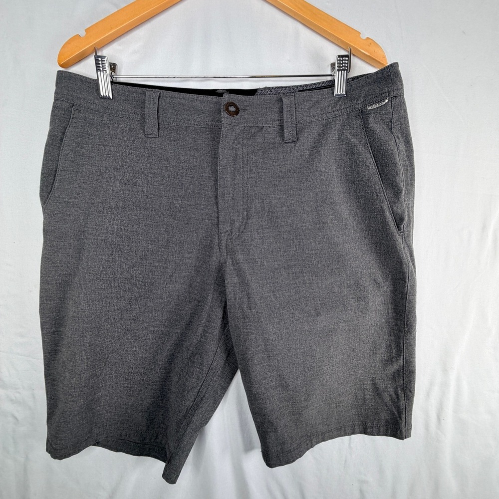 Volcom Mens Frickin SNT Static Hybrid Shorts Charcoal Grey Heather Size 34